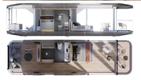 Conteneur de maison modulaire capsule spatiale détachable de luxe prêt à être expédié pour Villa immeuble de bureaux hôtels de la zone touristique