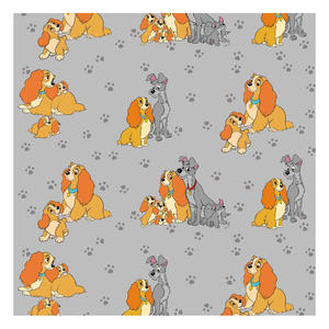 Bayan ve aşk köpek karikatür tasarımlar özel dijital baskı örgü giysi için Rayon kumaş 95 Rayon 5 Spandex - Product Image 6