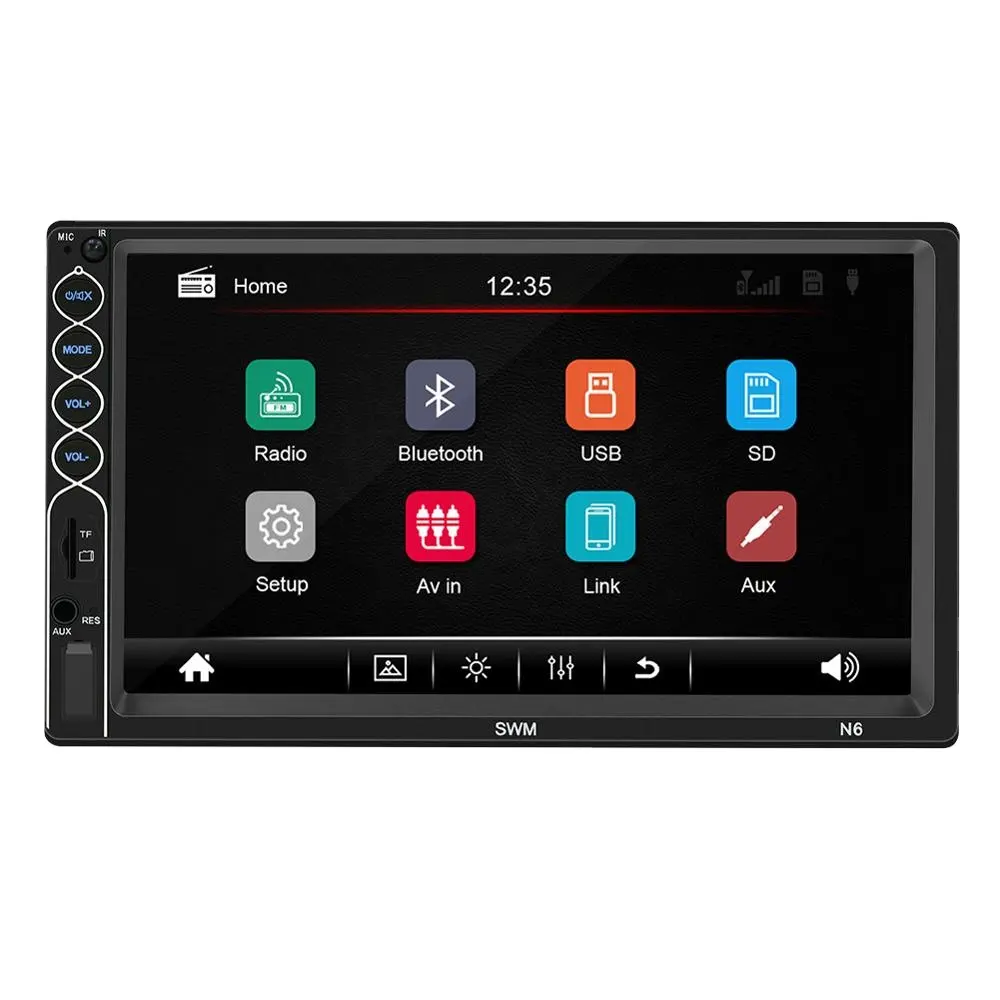 EsunWay רכב מולטימדיה MP5 נגן אודיו סטריאו SWM-N6 רכב רדיו 7 "HD מסך תצוגה דיגיטלית AUX BT USB FM U דיסק נייד טלפון