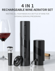 Abridor de <span class=keywords><strong>Vino</strong></span> Automático Portátil de Acero Inoxidable Negro y Plateado, de Alta Calidad y Sostenible, con Funcionamiento a Batería, Ideal para Regalos - Product Image 5