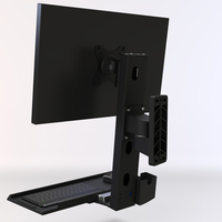 Meisonic T8-MA00KB Plateau pour clavier de moniteur de bureau/mural de 32 pouces avec support VESA, en alliage d'aluminium industriel, capacité de charge de 20 kg, nouveau stock