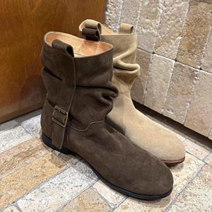 Bottes plates style coréen froncées à bout rond pour femme, confortables et tendance, modèle 2026 - Product Image 1