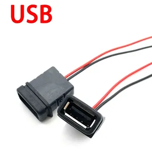 USB-C 커넥터 Type-C ~ PH 2.0 직접 압축 여성베이스 방수 USB 소켓 고전류 고속 충전 잭 포트