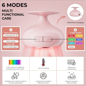 Home Use Facial Massager 7 Color <b>Light</b> Handheld <b>Neck</b> Beauty Instrument <b>Neck</b> Hand Essence Importer Facial Massager - Product Image 6