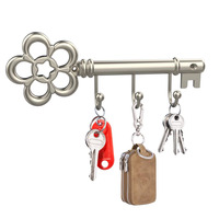 Crochets muraux décoratifs modernes et amusants en alliage de zinc, organisateur créatif avec 3 crochets pour clés et vêtements, respectueux de l'environnement