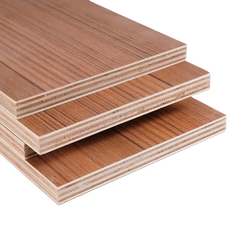 Panel de contrachapado laminado de melamina blanca/PET de 18mm, hojas laminadas de madera 4*8, contrachapado de papel de melamina laminado para muebles para gabinete