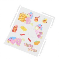 Autocollants mignons de poneys de dessin animé, transparents en PET, imperméables, décoratifs, pour DIY, bullet journals, téléphones, bouteilles d'eau, embellissements
