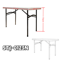 Table pliante en plastique moulé par soufflage pour extérieur, vente en gros d'usine - Empilable et durable, idéale pour hôpitaux, restaurants, parcs et camping