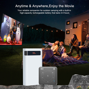 Nouveau projecteur mini intelligent Wi-Fi populaire, LED, pour home cinéma, avec haut-parleur karaoké, Android 14, portable, pour utilisation en extérieur, batterie en option - Product Image 5