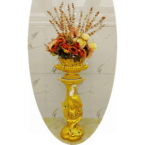 Jarrón Grande de Estilo Europeo para Sala de Estar, Adornos Dorados para Decoración del Hogar, Mueble para TV, Inserto para Flores Secas - Product Image 5