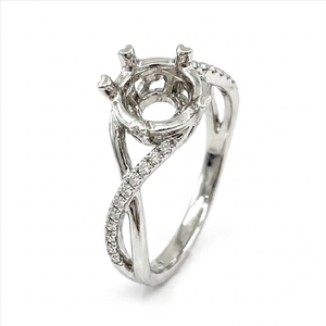 Anillo de compromiso y boda clásico de oro blanco macizo de 18k con diamante real de 1ct, hecho a medida en fábrica, para mujer - Product Image 1