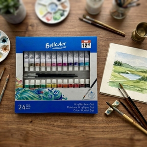 Juego de Pintura Acrílica Profesional de 24 <span class=keywords><strong>Colores</strong></span>, No Tóxica, Calidad Artística, <span class=keywords><strong>para</strong></span> Lienzo, <span class=keywords><strong>Madera</strong></span>, Tela, Piedra, Manualidades, Venta al Por Mayor - Product Image 3