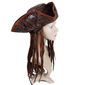 Venta al por mayor <span class=keywords><strong>Piratas</strong></span> <span class=keywords><strong>del</strong></span> <span class=keywords><strong>Caribe</strong></span> <span class=keywords><strong>Jack</strong></span> Sparrow Sombrero <span class=keywords><strong>de</strong></span> fiesta <span class=keywords><strong>de</strong></span> Halloween Accesorios <span class=keywords><strong>de</strong></span> disfraces y decoraciones <span class=keywords><strong>de</strong></span> pelucas - Product Image 4
