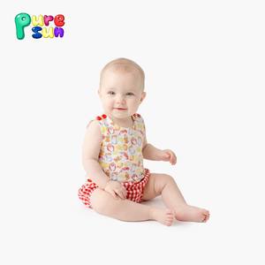 Ensemble de barboteuses pour nouveau-nés Puresun avec imprimé mignon, pyjamas à bulles pour filles, 100% coton biologique, barboteuses pour bébés - Product Image 3