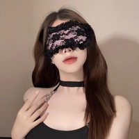 Masque et ensemble de restraints unisexe en dentelle de soie noire pour jeux de couple adultes, équipement BDSM, restraints Dominatrix, vente en gros