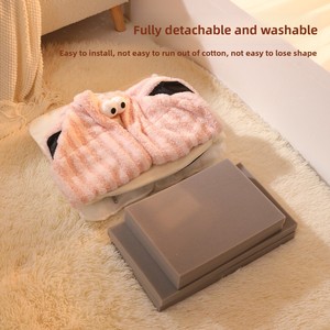 Luxuriöses und Komfortables Umweltfreundliches Rechteckiges Modisches Titan-Gewebtes Schwamm-Haustier- und Hundebett zum Herstellerpreis - Product Image 3
