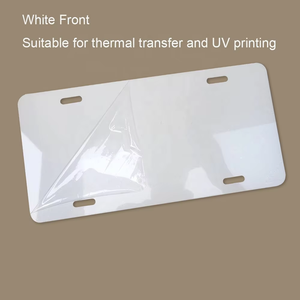 Venta al por mayor sublimación de aluminio negro matrícula en blanco Transferencia de Calor impresión Auto coche motocicleta matrícula personalizada - Product Image 4