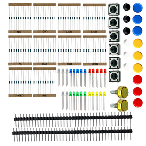OKY1002-2 <strong>Electronics</strong> <strong>Component</strong> Pack with Resistors, LEDs, Switch, Potentiometer and Wire - Product Image 6