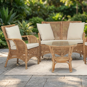 Artículo Best Seller Tipo CORDELLA TWISTED Living Set Rattan Elegante y cómodo sofá y sillón Set para el hogar Muebles para hotel - Product Image 3