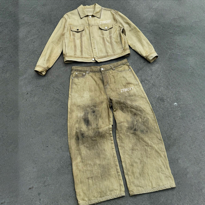 Custom Denim Jacket and Jeans Pants
