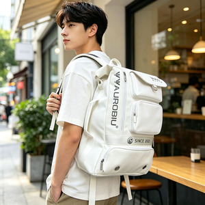 Sac à dos de <span class=keywords><strong>badminton</strong></span> et de tennis en PU avec logo personnalisé, poche ventilée pour chaussures, porte-2 raquettes, compartiment pour ordinateur portable 15,6 pouces, sac de sport et de voyage pour pickleball - Product Image 4