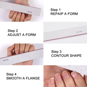 Outils de manucure professionnels de haute qualité <span class=keywords><strong>lime</strong></span> à ongles 80/100/150/180/240 <span class=keywords><strong>double</strong></span> <span class=keywords><strong>face</strong></span> oem logo imprimé personnalisé <span class=keywords><strong>lime</strong></span> à ongles zèbre supérieure - Product Image 5