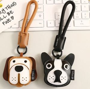 Porte-clés en cuir PU motif dessin animé - Charme de sac chien mignon, décoration de clé de voiture pour femmes et filles, cadeau tendance pour les amoureuses des animaux - Product Image 1