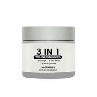 Gummies Shilajit, Mousse de Mer et Ashwagandha 3-en-1 : Complément Bien-être Énergie et Soutien Immunitaire – 30 Unités