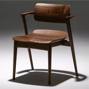 Solid Wood <b>Dining</b> <b>Chair</b> Walnut And Ash Color Minimalist Nordic Style For <b>Dining</b> Room Adults And Elderly - Product Image 4