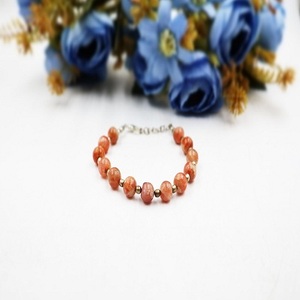 Pulsera de Piedra Solar Natural de Calidad AAA+ con Cuentas de Gemas Naranjas, Ideal para Aniversarios, Precio al por Mayor - Product Image 3