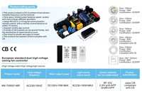Contrôleur de ventilateur de plafond BLDC 230V norme UE, module d'éclairage AC pour moteur DC haute tension, télécommande 2.4G, application Tuya, contrôle de vitesse CE ERP