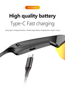 Lunettes de cyclisme à verres colorés, lunettes de soleil intelligentes Ai Sport, protection UV PPE, audio Bluetooth, appels mains libres, lunettes de soleil IoT