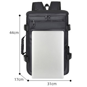 Sac à dos pour ordinateur portable à grande capacité, imperméable, à enroulement, en cuir PU givré, avec port USB, antivol, personnalisé, vente chaude - Product Image 2