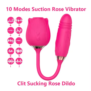 Vibratore Rosa 2 in 1 per Punto G e Clitoride, Giocattolo Intimo per Donne - Product Image 3