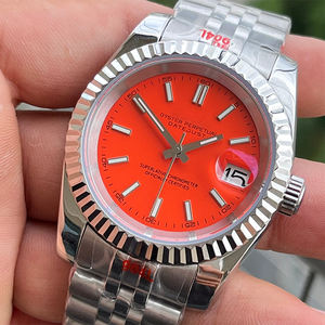 NH35 스테인레스 스틸 케이스 기계식 시계 36mm/39mm 수정된 로그 도그 투스 링 사파이어 글라스 그린 루미너스 22mm - Product Image 3