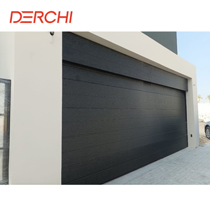 Derchi Màu Sắc Tùy Chỉnh Hiện Đại Điện Tiêu Chuẩn Châu Âu Cách Nhiệt Matte Màu Đen Mịn Tấm Cửa Nhà Để Xe Cho Biệt Thự - Product Image 3