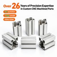 Pièces usinées CNC de précision sur mesure, profilés en aluminium extrudés et anodisés 6063, composants pour cadre métallique