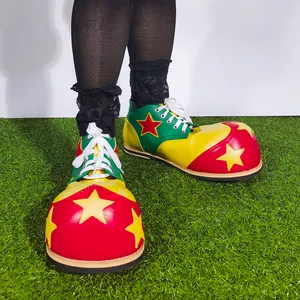 Alibaba wholesale showtime shoes lace-up two link up upper special purpose Musical Pantomime customize clown shoes