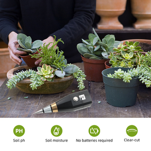 PH et <span class=keywords><strong>humidimètre</strong></span> du sol 2-en-1 ~ Testeur précis pour la surveillance de l'état du sol dans les fermes et les serres - Product Image 5