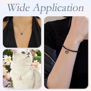 Dijes de Letras Inglesas de Doble Cara, Colgantes de Alfabeto Esmaltados de Doble Cara de la A a la Z para Manualidades de Joyería, Collares, Pulseras y Pendientes - Product Image 4