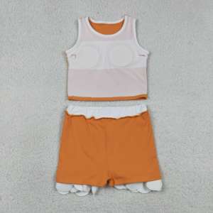 Robe décontractée en coton pour bébé fille, taille US, tenue quotidienne pour enfants, bords festonnés, nouveaux designs, jupes-culottes pour petites filles, tenues pour sœurs - Product Image 3