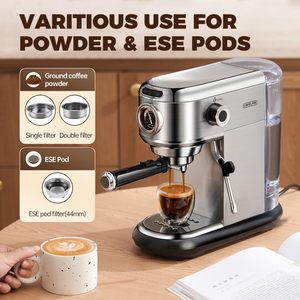 Cafetera Espresso Semiautomática, Bomba de Acero Inoxidable, Calentador de Tazas Programable, Espumador de Leche, 1450W - Product Image 2