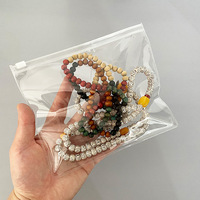 Bijoux Ziplock Sacs à fermeture éclair avec logo impression personnalisée petit article emballage transparent givré Pvc sacs à fermeture éclair en plastique pour bijoux