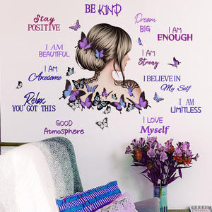 Nouveau filles Ballet cygne papillon autocollant mural <span class=keywords><strong>chambre</strong></span> d'enfant <span class=keywords><strong>chambre</strong></span> décoration autocollant mural auto-adhésif pvc autocollant mural - Product Image 3