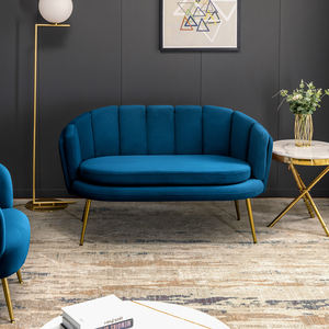 وسادة مبطنة بالمقعدين-أريكة قماشية فاخرة بتصميم حديث لغرفة المعيشة/الفندق - Product Image 1