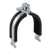 Collier de serrage en acier au carbone galvanisé pour conduit en forme de P, rétractable à froid, avec revêtement en caoutchouc EPDM, système de mesure métrique