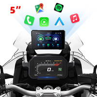 Écran de navigation pour moto de 5 pouces avec CarPlay sans fil, Android Auto, GPS portable sans fil pour moto