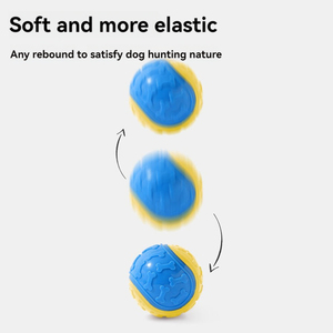 Özel isırmaya dayanıklı <span class=keywords><strong>TPR</strong></span> kauçuk top Pet köpek oyuncaklar gıcırtılı çiğnemek köpek oyuncaklar tenis şekli açık eğitim egzersiz oyun topu oyuncak - Product Image 5