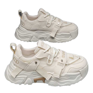 Chaussures décontractées de sport respirantes en maille à lacets pour hommes, nouvelle collection automne 2025, semelle épaisse résistante à l'usure, chaussures de papa populaires grandes tailles - Product Image 1