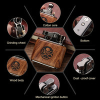 Kérosène Briquet Unique Cool Métal Essence Cigarette Encendedor Creative Essence Huile Briquets Gadgets pour Hommes